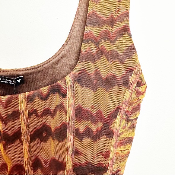 Zara | Corsetry Tulle Boned Corset Top NWT - Picture 4 of 13